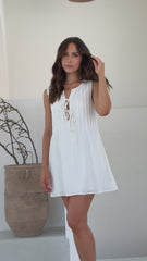 Sahara Mini Dress - White (Petite)