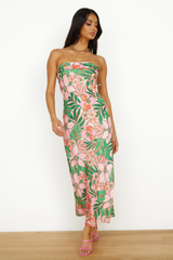 Highway To Heaven Maxi Dress Pink Green